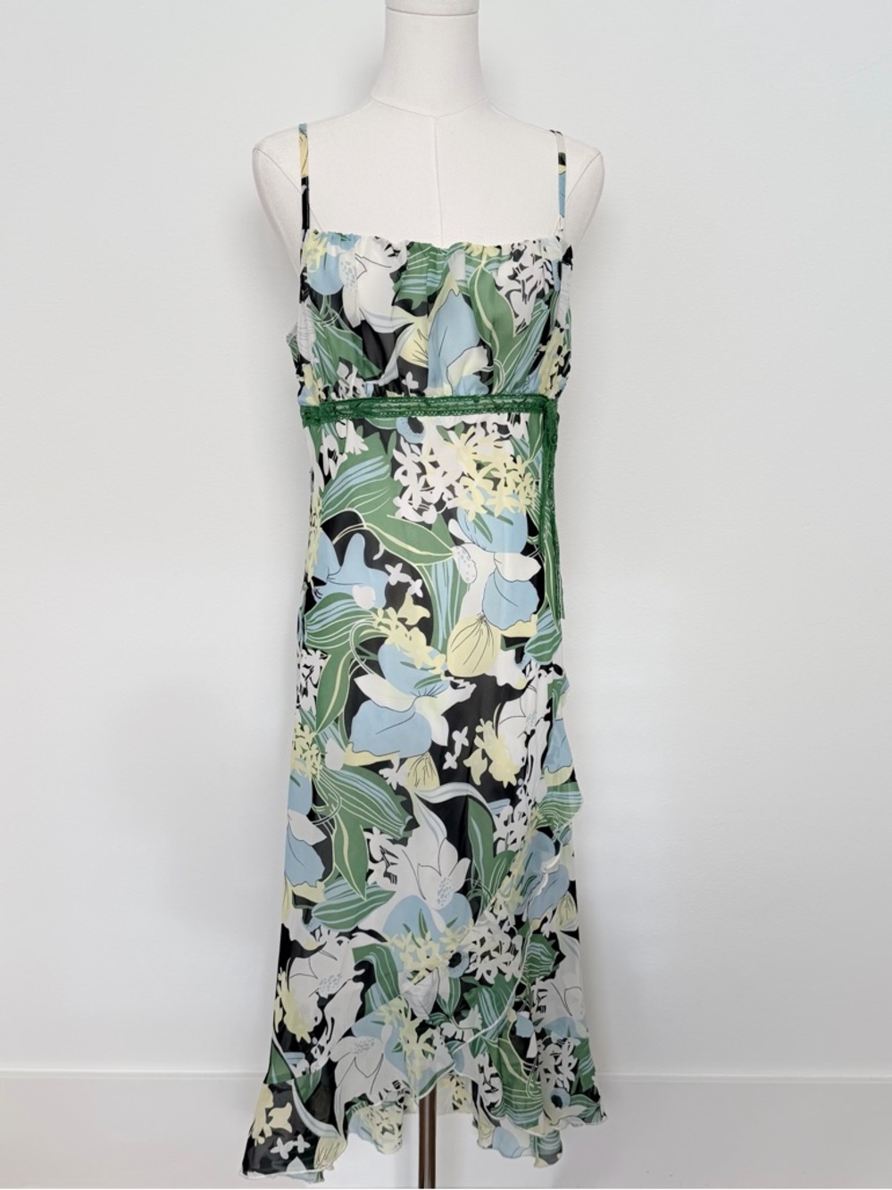 Y2K Tropical Floral Slip Dress – Cottagecore Fairy Sundress